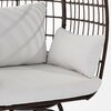 Flash Furniture Zola Brown/Cream Oversized Wicker Egg Swivel Lounge Chair w/4 Cushions SB-C-335-BR-CR-GG